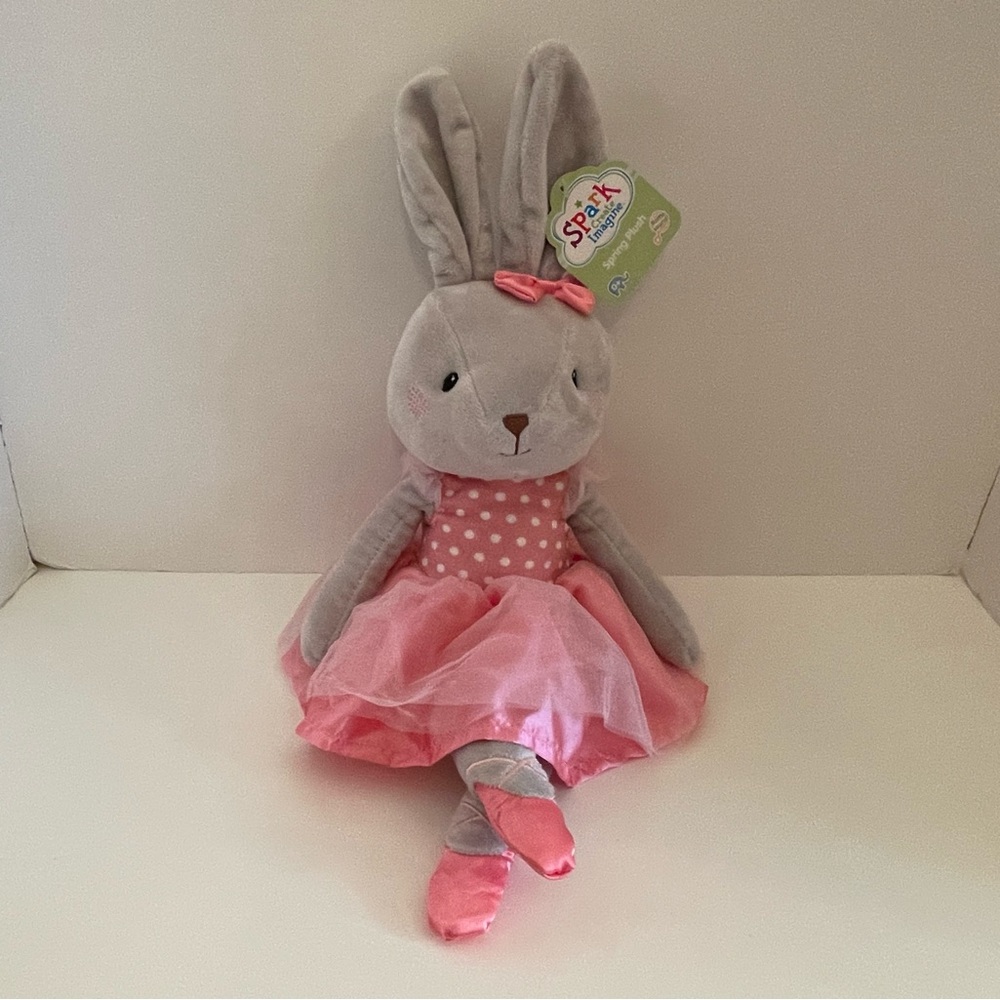 Spark Create Imagine Spring Plush 18” Bunny w/Rattle Sound